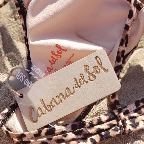 Final price!NWT Cabana Del Sol Animal Print Bikini - Picture 7 of 8